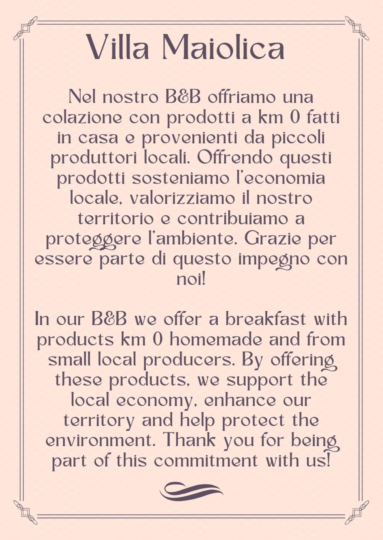 B&B Villa Maiolica San Leone Buitenkant foto
